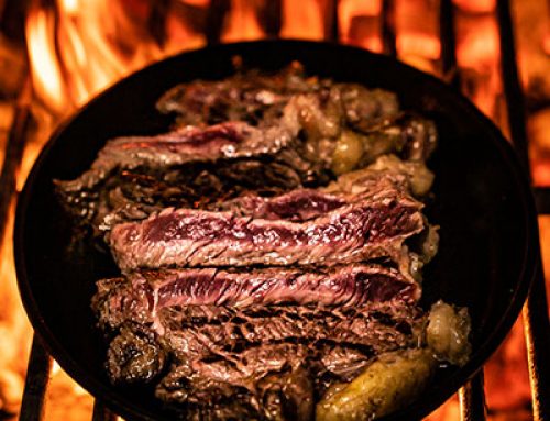 Carne a la brasa con todo el sabor